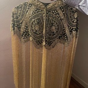 GOLD BEADED TASSEL CAPE